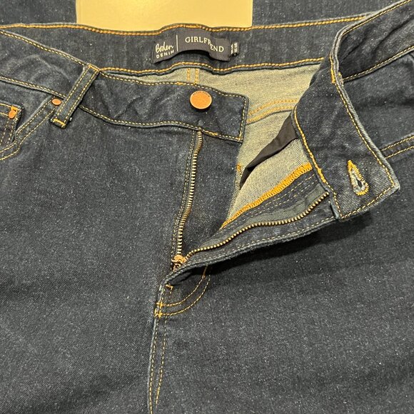 Bodin Denim Girlfriend Ankle Jeans, Dark Wash, 12R - Picture 7 of 10